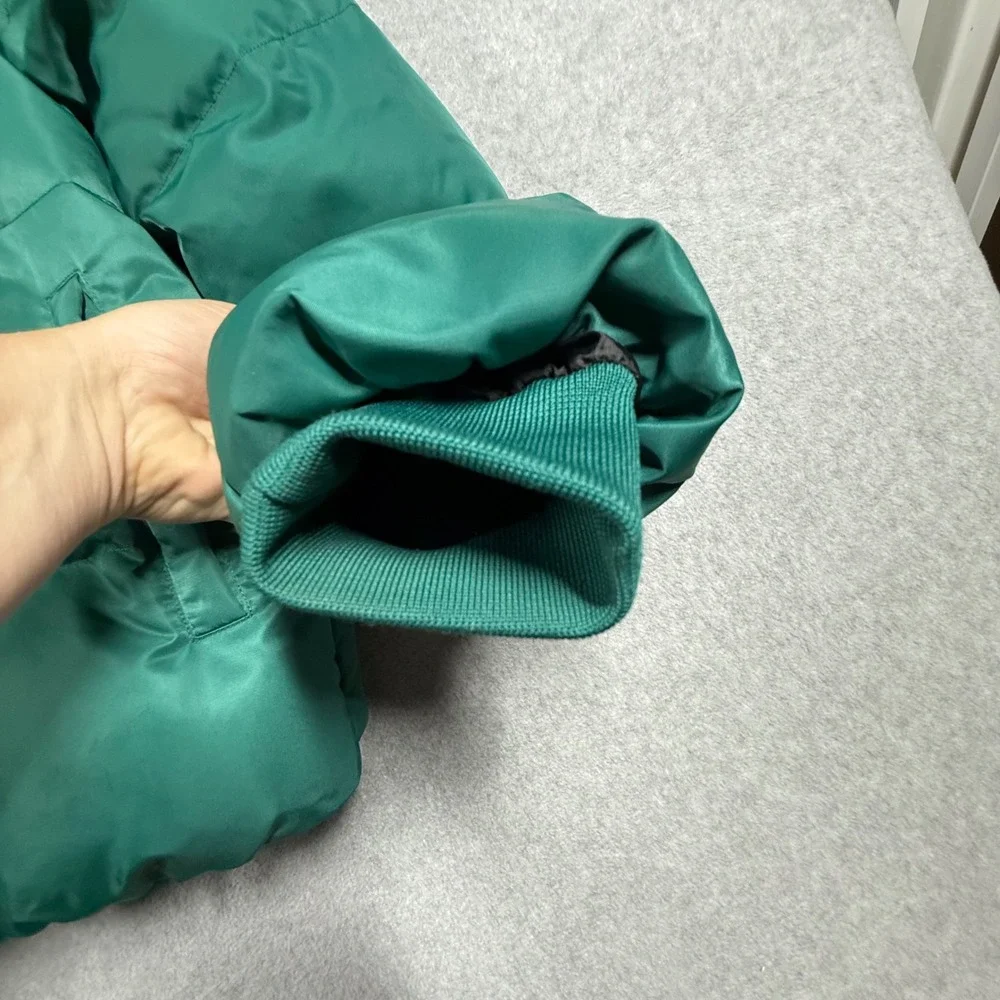 Daily Paper Mens Unisex Down Puffer Jacket Teal Green Size Small 18F1OU01